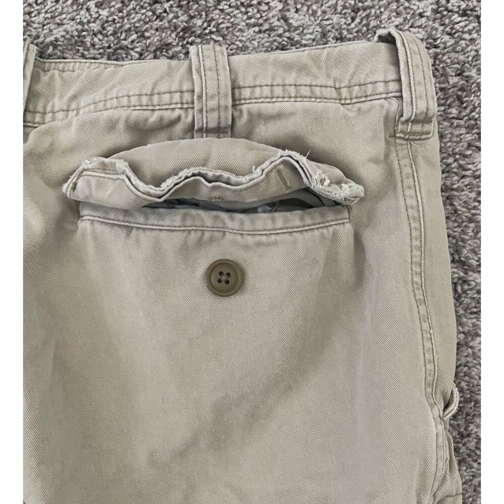 Abercrombie & Fitch Cargo Shorts 32 Distressed Drawstring Military Paratrooper - Picture 3 of 4